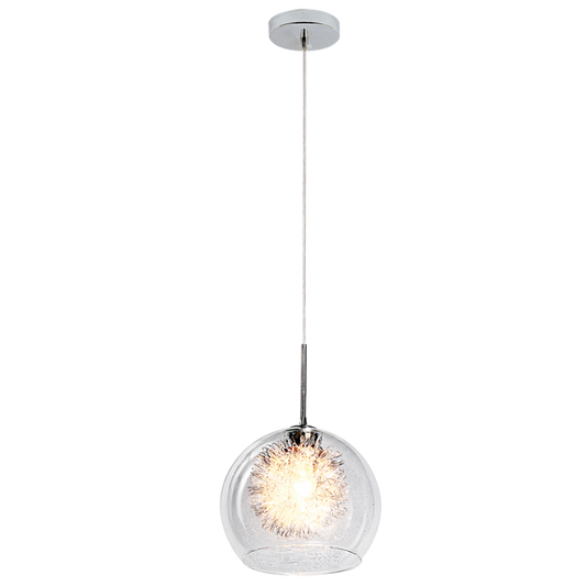 PEN802/1 Bright Star ALUMINIUM POLISHED CHR WITH CLEAR GLASS 1X60W SES 200MM