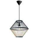 PEN808 Bright Star BAMBOO NATURAL& BLACK 2 TONE BAMBOO PENDANT 1X60W ES