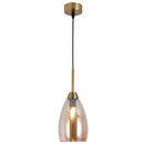 PEN812/1 Bright Star GOLD GOLD METAL PENDANT WITH AMBER GLASS 1X40W SES