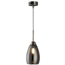 PEN813/1 Bright Star GUN METAL GUN METAL PENDANT SMOKE GLASS 1X40W SES 115MM