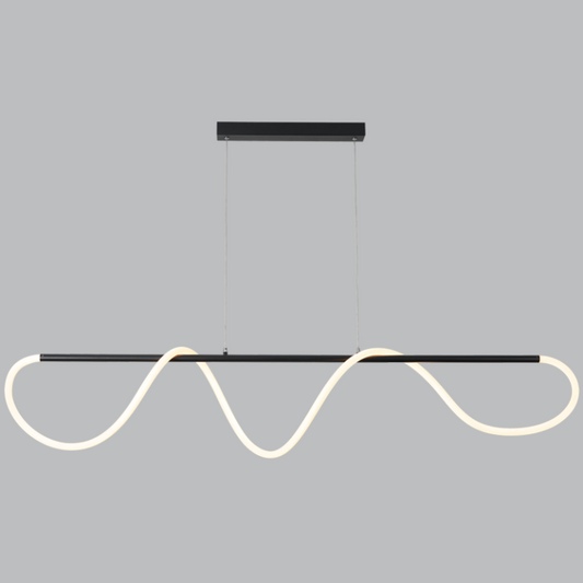 PEN815 Bright Star MATT BK MATT BLK SILICONE TUBING PENDANT 40WLED CCT REMOTE