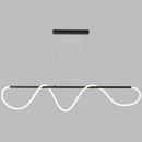 PEN815 Bright Star MATT BK MATT BLK SILICONE TUBING PENDANT 40WLED CCT REMOTE