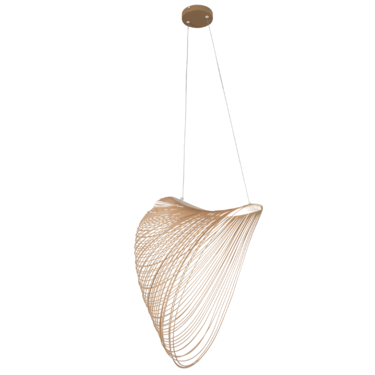 PEN836 Bright Star NATURAL METAL ACRYLIC & WOOD PENDANT 7W LED 4000K