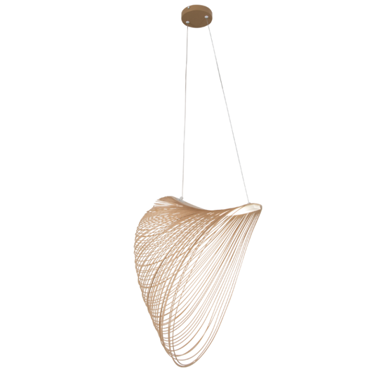 PEN836 Bright Star NATURAL METAL ACRYLIC & WOOD PENDANT 7W LED 4000K