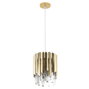 PEN842 Bright Star GOLD STAINLESS STEEL & CRYSTAL PENDANT GOLD 2X40W SES