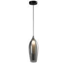 PEN848/1 Bright Star SMOKE METAL PENDANT SMOKE OUTER FROSTED INNER GLS 1XG9