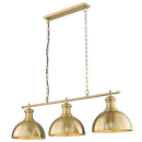 PEN853/3 Bright Star GOLD GOLD/ANTIQUE 3 LIGHT PENDANT 3X40W ES