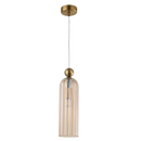 PEN855 Bright Star GOLD METAL PENDANT COGNAC GLASS 1X40W SES 100MM