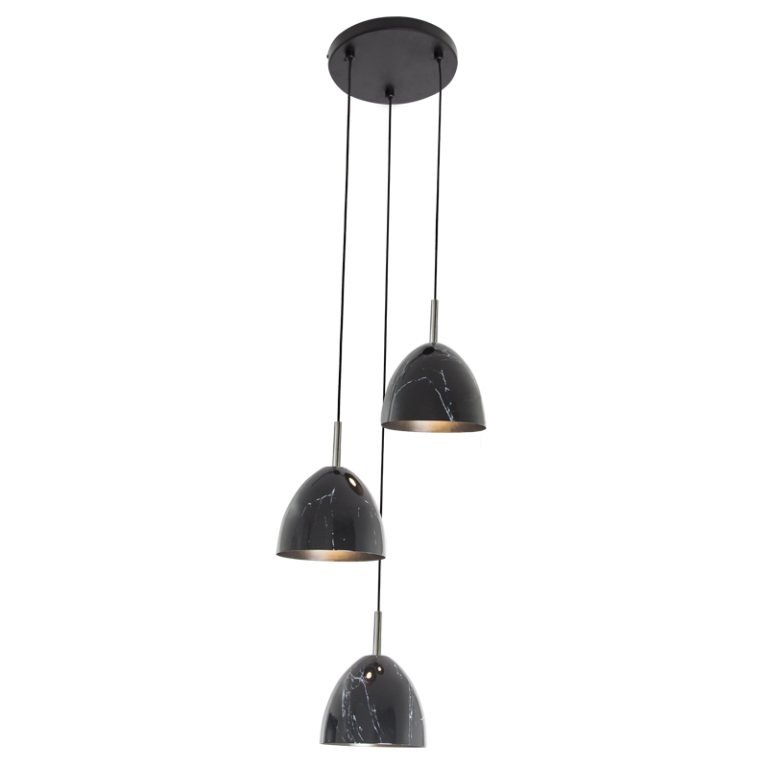 PEN857/3 Bright Star MARBLE PENDANT WITH MARBLE FINISH 3 LIGHT 3X40W SES