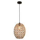 PEN858 Bright Star ROPE METAL AND ROPE PENDANT MATT BLACK 1X40W ES
