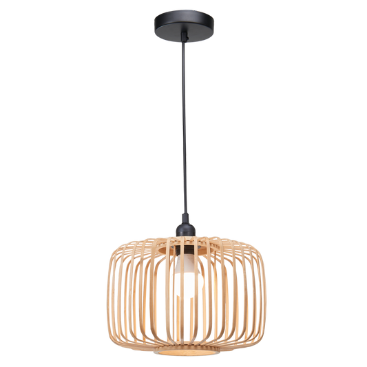 PEN862 Bright Star BAMBOO METAL AND BAMBOO PENDANT 1X11W ES
