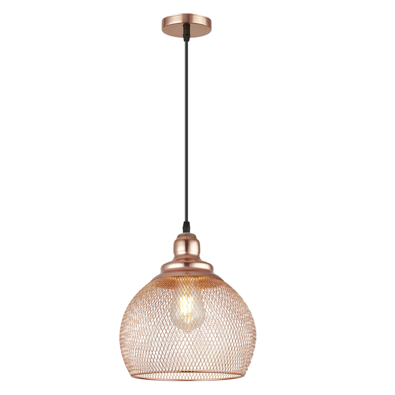 PEN864 Bright Star ROSE GOLD ROSE GOLD MESH PENDANT 1X11W ES