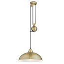 PEN870 Bright Star ANTIQUE ANTIQUE PENDANT INNER WH WITH PULLY 1X40W ES
