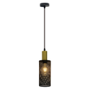PEN873/1 Bright Star BK/GD BLK& GOLD PENDANT MESH 1X40W ES