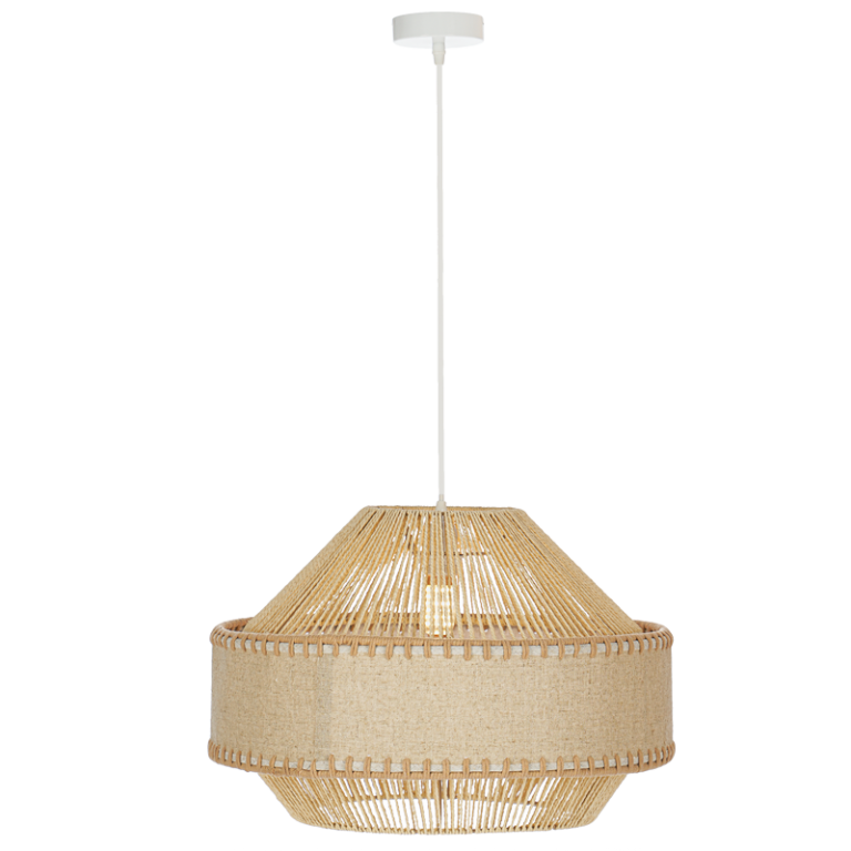 PEN880 Bright Star NATURAL NATURAL PENDANT 1 X ES LED ONLY
