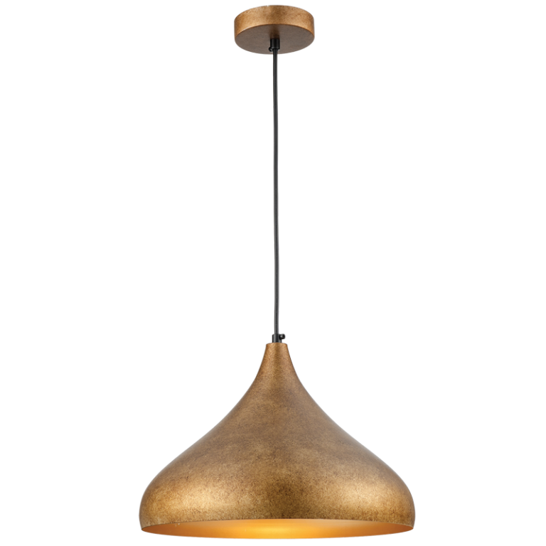 PEN885 Bright Star GOLD RUF GOLD METAL PENDANT 1X60W ES