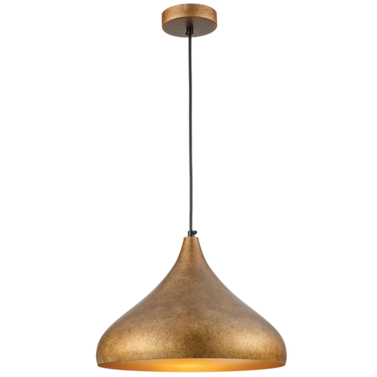 PEN885 Bright Star GOLD RUF GOLD METAL PENDANT 1X60W ES