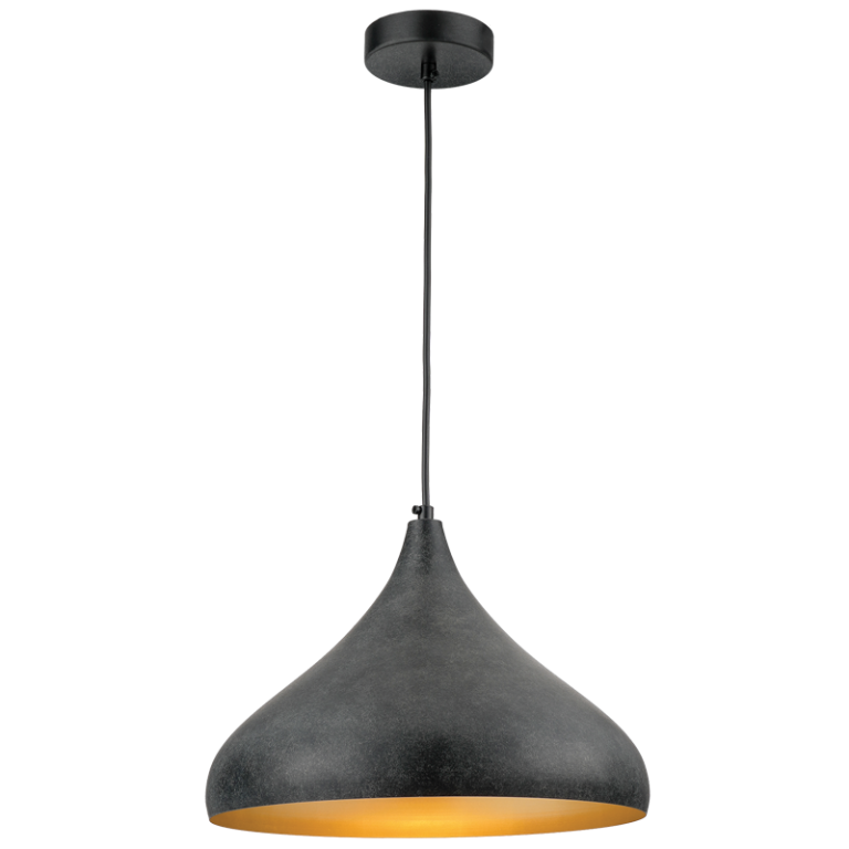 PEN888 Bright Star BLACK RUF BLACK METAL PENDANT 1X60W ES