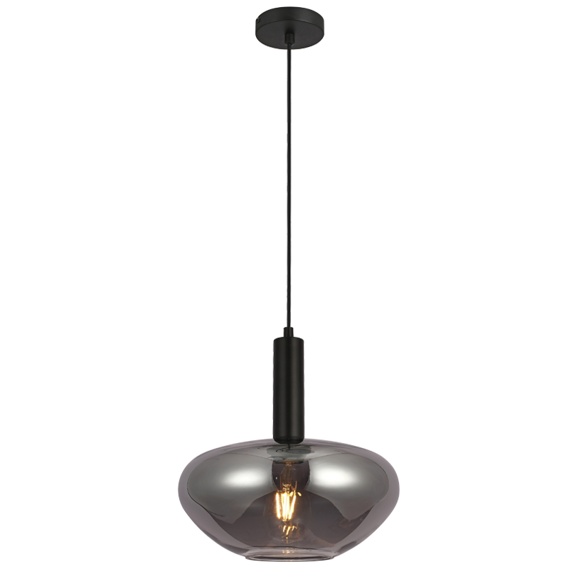 PEN892 Bright Star SMOKE SMOKE GLASS PENDANT 1X60W ES