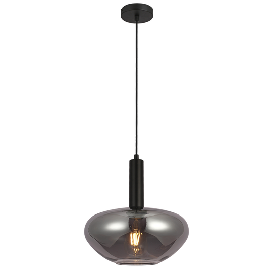 PEN892 Bright Star SMOKE SMOKE GLASS PENDANT 1X60W ES