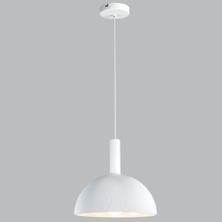 PEN893 Bright Star WHITE METAL & ACRYLIC WHITE PENDANT 1X60W ES