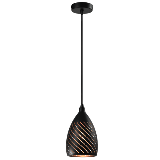 PEN897 Bright Star BLACK METAL BLACK PENDANT 1X40W ES