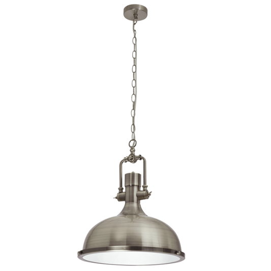 PEN902 Bright Star SATIN SATIN CHR PENDANT 1X60W ES 390MM