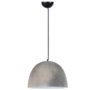 PEN929 Bright Star GREY METAL PENDANT CERAMIC SHADE 1X40W ES 320MM