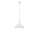 PEN931 Bright Star WHITE METAL PENDANT WHITE CERAMIC SHADE 1X40W ES 195MM