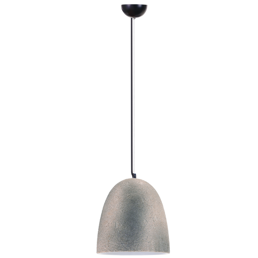 PEN933 Bright Star GREY METAL PENDANT GREY CERAMIC SHADE 1X40W ES 225MM