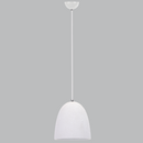 PEN934 Bright Star WHITE METAL PENDANT WHITE CERAMIC SHADE 1X40W ES