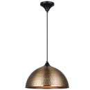 PEN935 Bright Star BK/AQ BLK/ANT PENDANT HAMMERED METAL DOME 1X40W ES 400MM