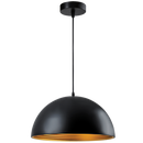 PEN937 Bright Star BLACK PENDANT BLACK OUTER GOLD INNER 1X40W ES 400MM