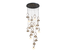 PEN954/19 Bright Star CCT ALU & GLASS PENDANT OPAL&SMOKE GLS 160W LED CCT