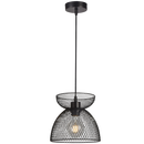 PEN961 Bright Star BLACK BLACK MESH IRON PENDANT 1X40W ES 220MM