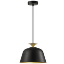 PEN963 Bright Star BLACK BLACK & GOLD IRON PENDANT 1X40W ES 245MM