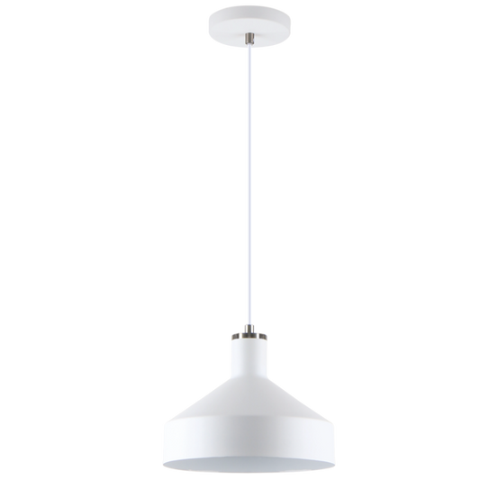 PEN971 Bright Star WHITE SAND WH & SAT/CHR WHITE INNER 1X40W ES 250MM