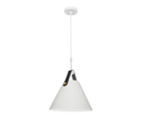 PEN606 Bright Star WHITE WHITE METAL PENDANT LEATHER STRAP 1X60W ES 350MM