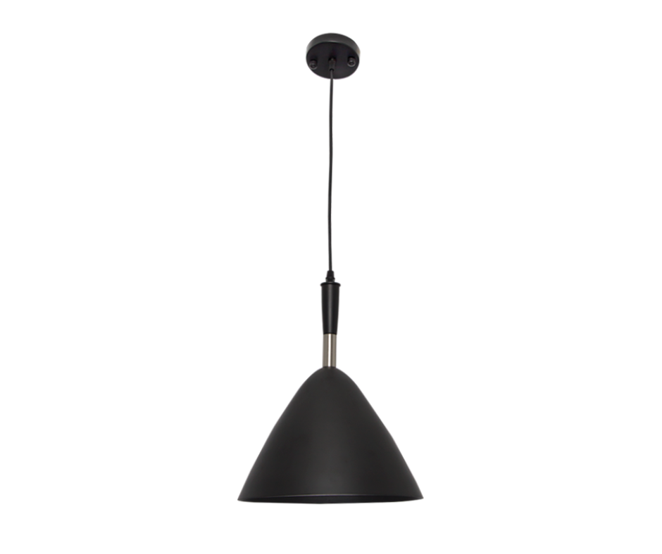 PEN607 Bright Star BLACK BLACK METAL PENDANT 1X60W ES 275MM
