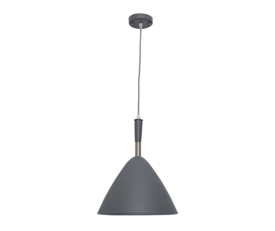 PEN607 Bright Star GREY GREY METAL PENDANT 1X60W ES 275MM