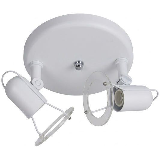 S005/2R Bright Star WH SATURN 2L SPOTLIGHT ROUND BASE 2XR50 SES 190MM