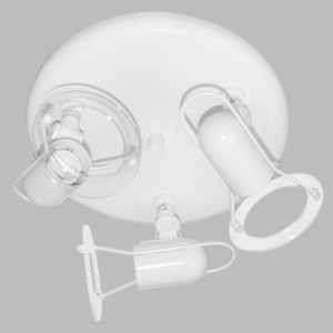 S005/3R Bright Star WH SATURN 3LIGHT ROUND BASE SPOTLIGHT 3XR50 SES 230MM