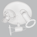 S005/3R Bright Star WH SATURN 3LIGHT ROUND BASE SPOTLIGHT 3XR50 SES 230MM