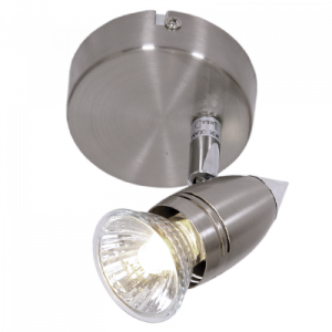 S042/1 Bright Star S/CH SATIN AND POLISHED CHR SPOT 1X50W GU10 80MM