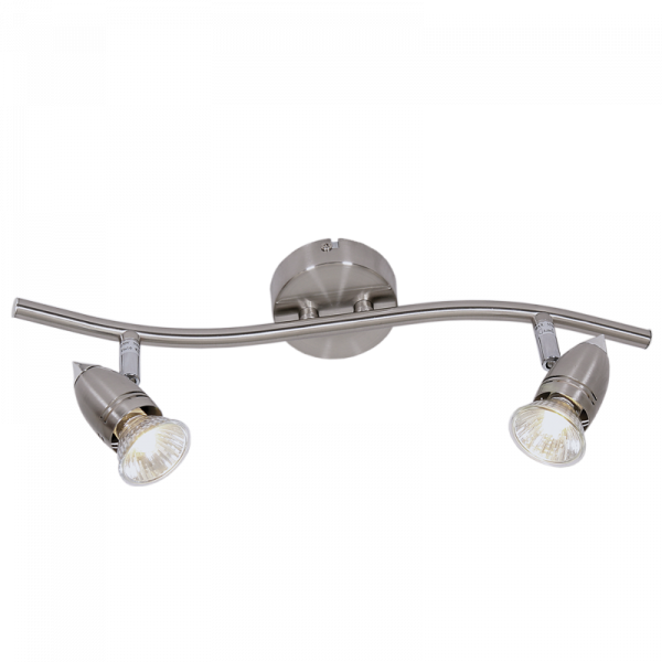S042/2 Bright Star S/CH SATIN AND POLISHED CHR SPOT 2X50W GU10 80MM 405MM