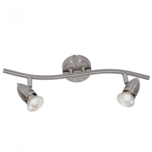 S042/2 Bright Star S/CH SATIN AND POLISHED CHR SPOT 2X50W GU10 80MM 405MM