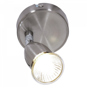 S048/1 Bright Star SATIN SAT CHROME 1 LIGHT SPOT - 1 X 50WATT GU10