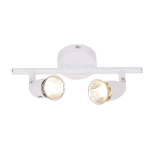 S049/2 Bright Star WH WHITE SPOT 2x50W GU10 - 80MM BASE BAR 265MM