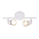 S049/2 Bright Star WH WHITE SPOT 2x50W GU10 - 80MM BASE BAR 265MM