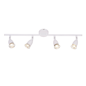 S049/4 Bright Star WHITE WHITE SPOT 4x50W GU10 - 80MM BASE 635MM BAR